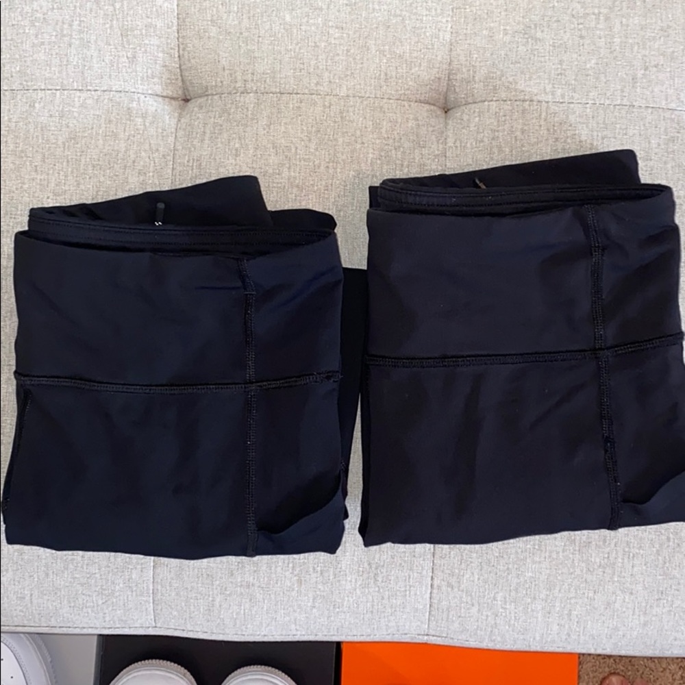 2 pairs lululemon cropped leggings